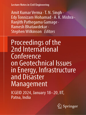 cover image of Proceedings of the 2nd International Conference on Geotechnical Issues in Energy, Infrastructure and Disaster Management